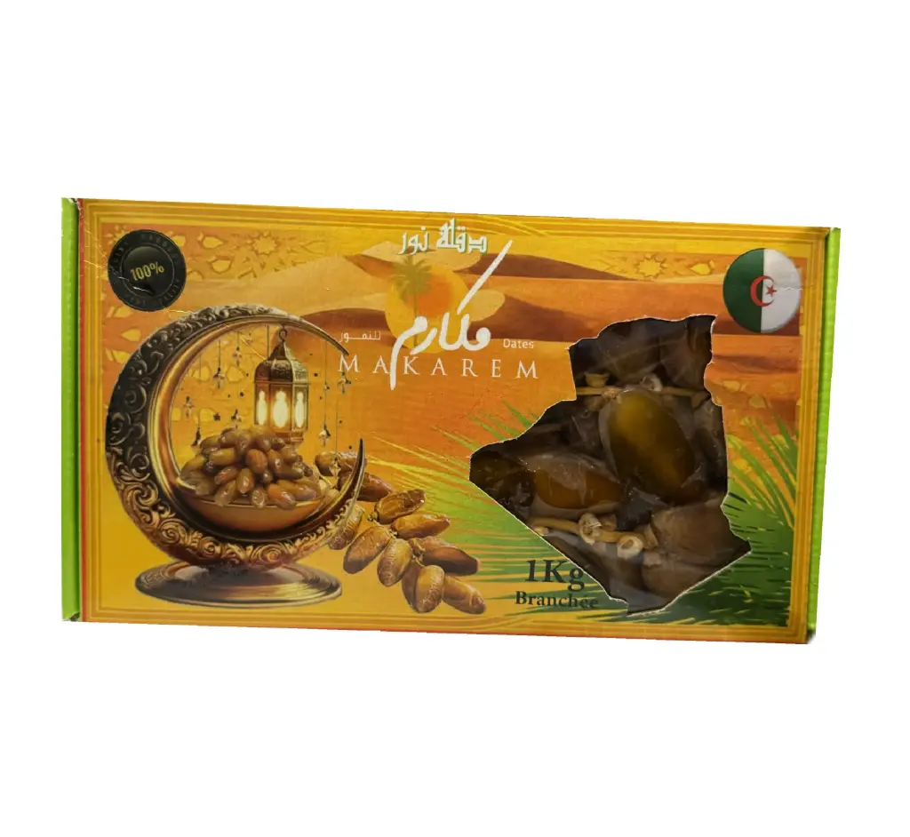 DATTES 1KG BOITE VERTE ALGERIENNE MAKAREM