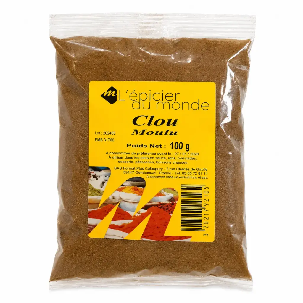 CLOU GIROFLE MOULU 100G L'EPICIER DU MONDE