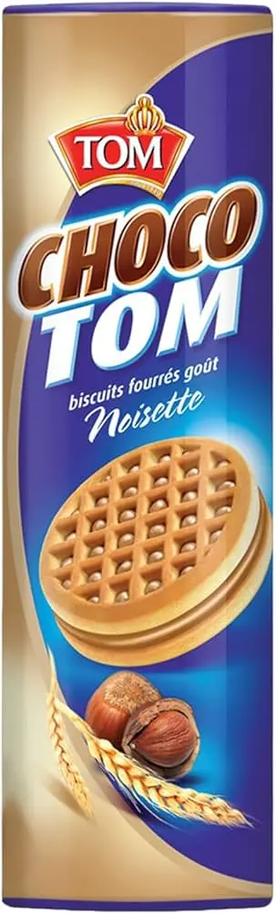 BISCUITS AU CHOCOLAT NOISETTES 190G CHOCO TOM