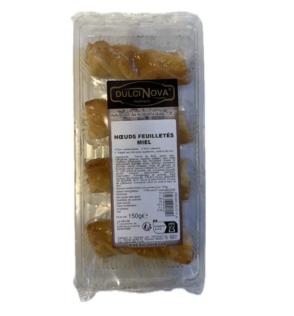 NOEUDS FEUILLETES AU MIEL B4 DULCINOVA