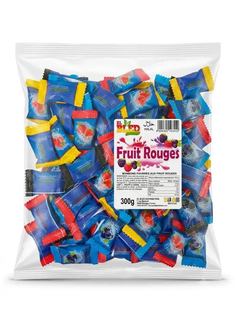 BONBONS FRUIT ROUGE EL BLED 300G X30