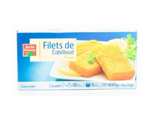 PANES CABILLAUD 400G BELLE FRANCE