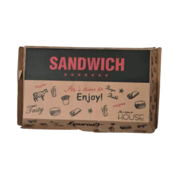 BOX SANDWICH KRAFT HP3C "GOURMET" X200PCS