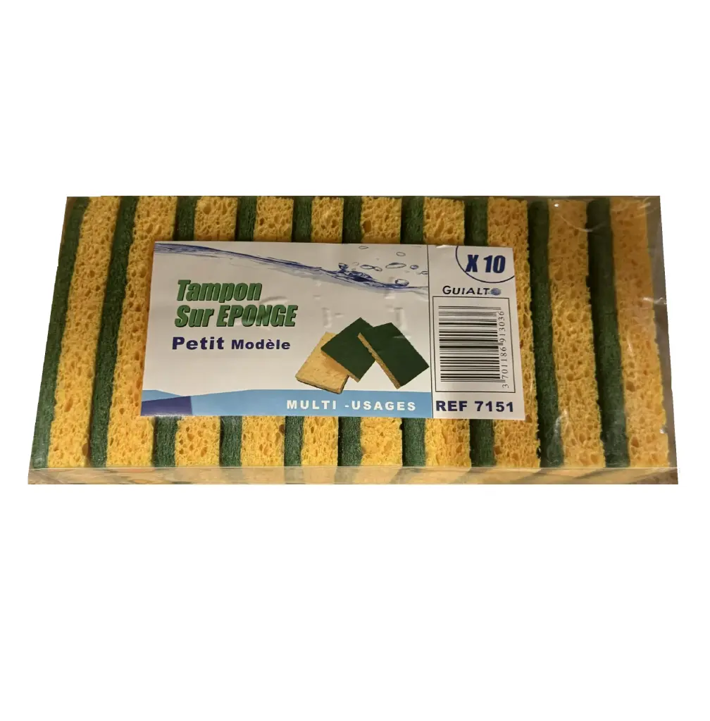 ABRASIF VERT SUR EPONGE (11X7CM) X10