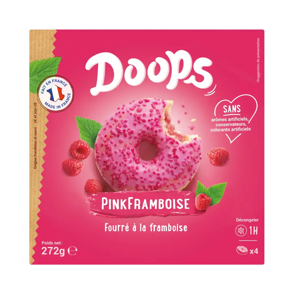 DONUT'S DOOPS PINKFRAMBOISE X4 