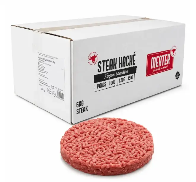 STEAK 150G HALAL FACON BOUCHERE 100% 6KG INICIA 