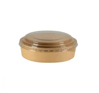 BOL KRAFT+COUVERCLE 500ML X25PCS MARRON {C8}  