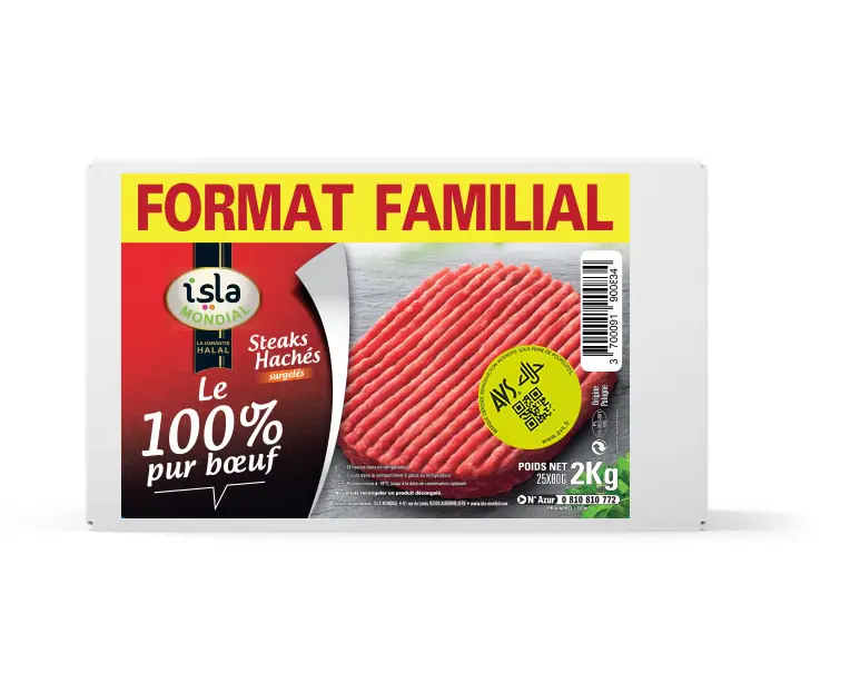 STEAK HACHE 100% AVS 2KG ISLA MONDIAL