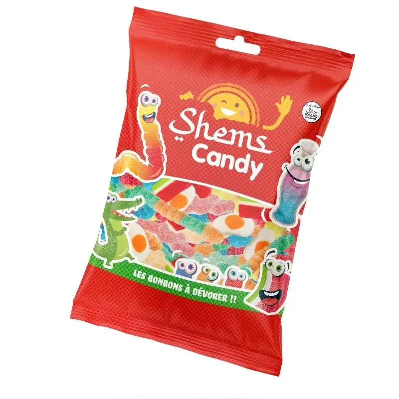 VERS ACIDES HALAL SHEMS CANDY 100G X18