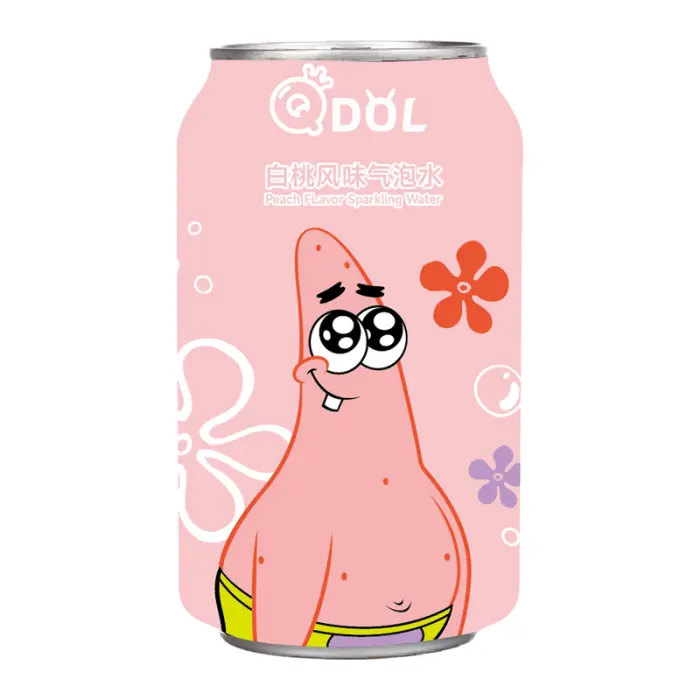 QDOL BOB L'ÉPONGE PEACH FLAVOR SODA 24X 33CL