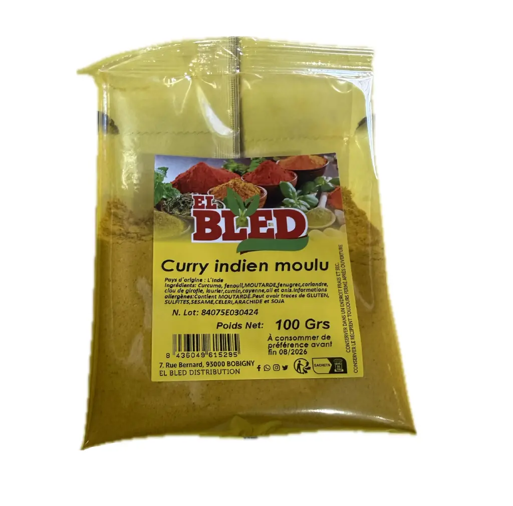 CURRY INDIEN EL BLED 100G X20