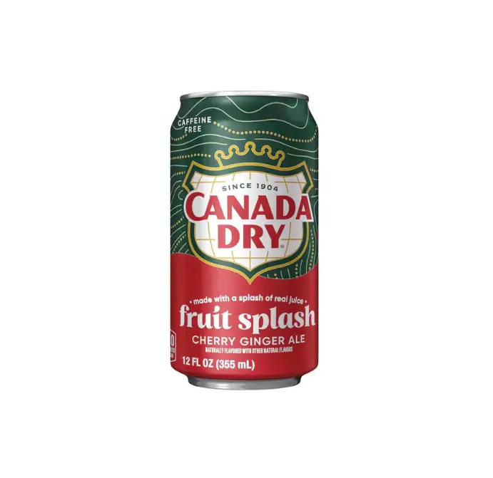 CANADA DRY FRUIT SPLASH CHERRY GINGER ALE 24X 355ml