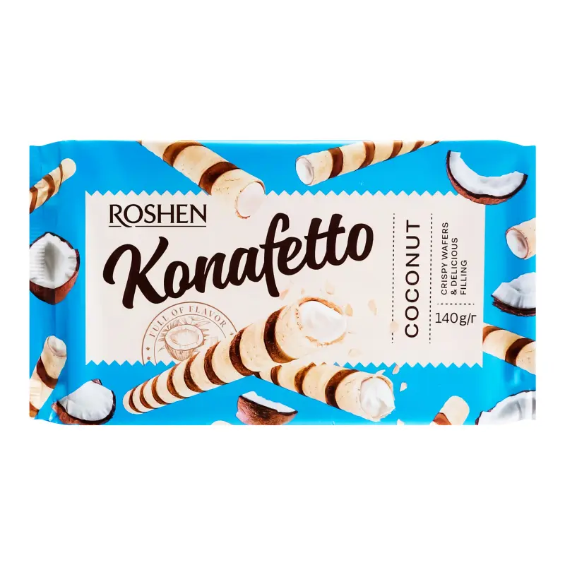 WAFER KONAFETTO COCO 140G ROSHEN {15}
