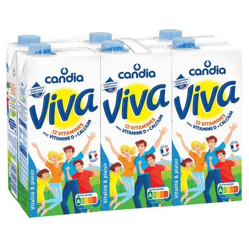 LAIT VIVA 1/2 ECREME 1LX6