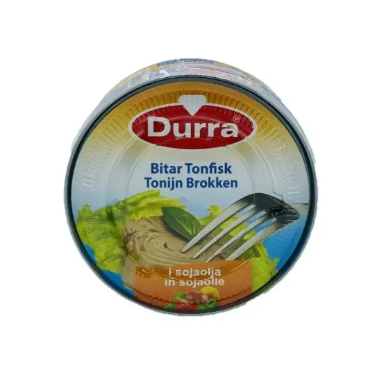 THON ENTIER A L'HUILE DE SOJA DURRA 160G {48}