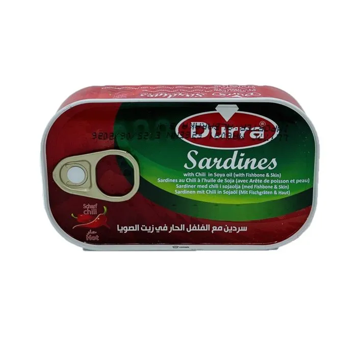 SARDINES PIMENTÉ A L'HUILE DE SOJA 125G DURRA