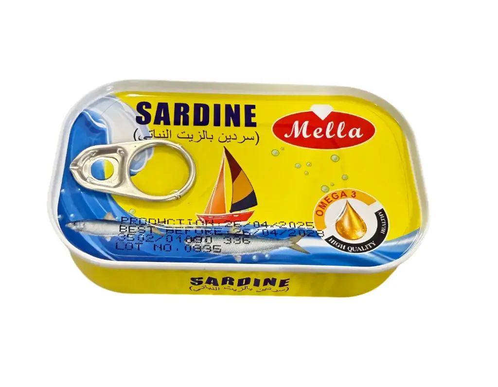 SARDINES A L'HUILE VÉGÉTALE 125G MELLA {50}