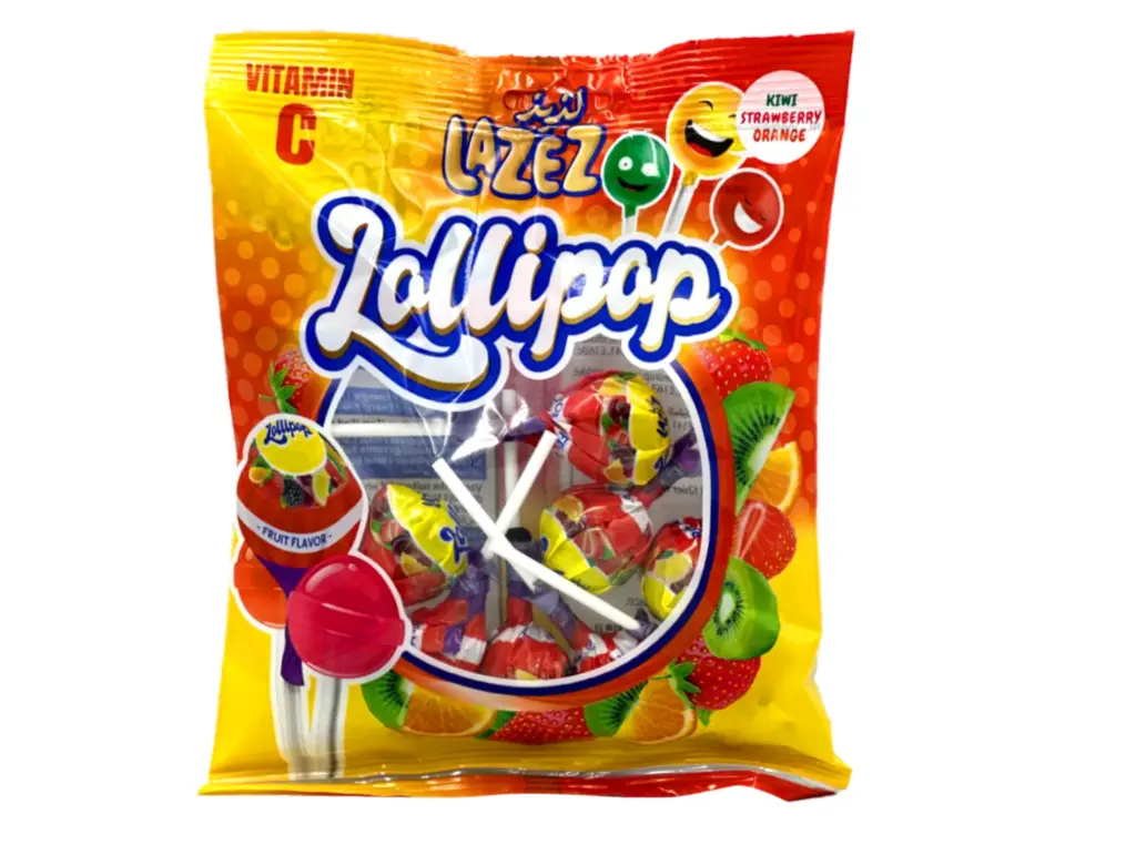 SUCETTES LOLLIPOP LAZEZ KIWI FRAISE ORANGE 8 X13G {30}
