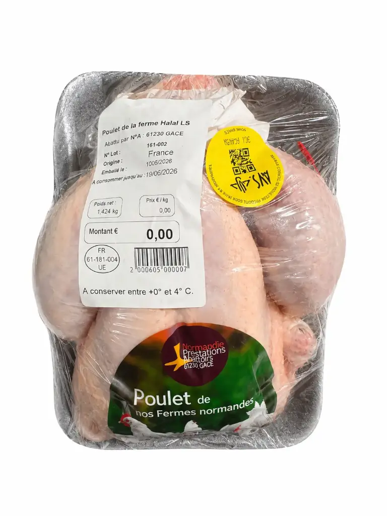 POULET PAC AVS BARQUETTE AU KG 