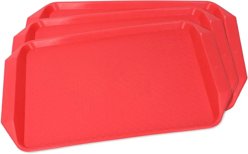 PLATEAU PLASTIQUE ROUGE