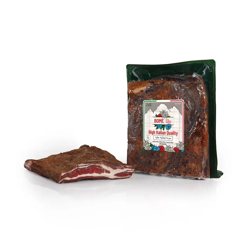 BACON DE BOEUF HALAL AU KG (PANCETTA BOVINO AFFUMICATA)
