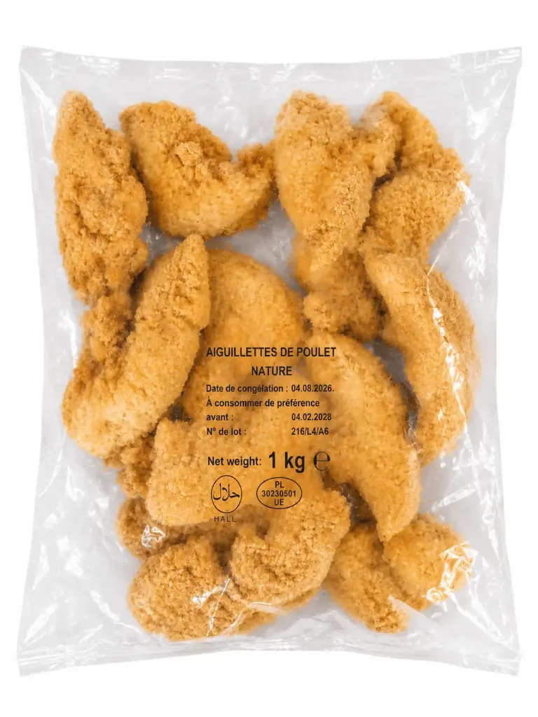 AIGUILLETTES PANÉES NATURE (TENDERS 001) 1KG {C10}