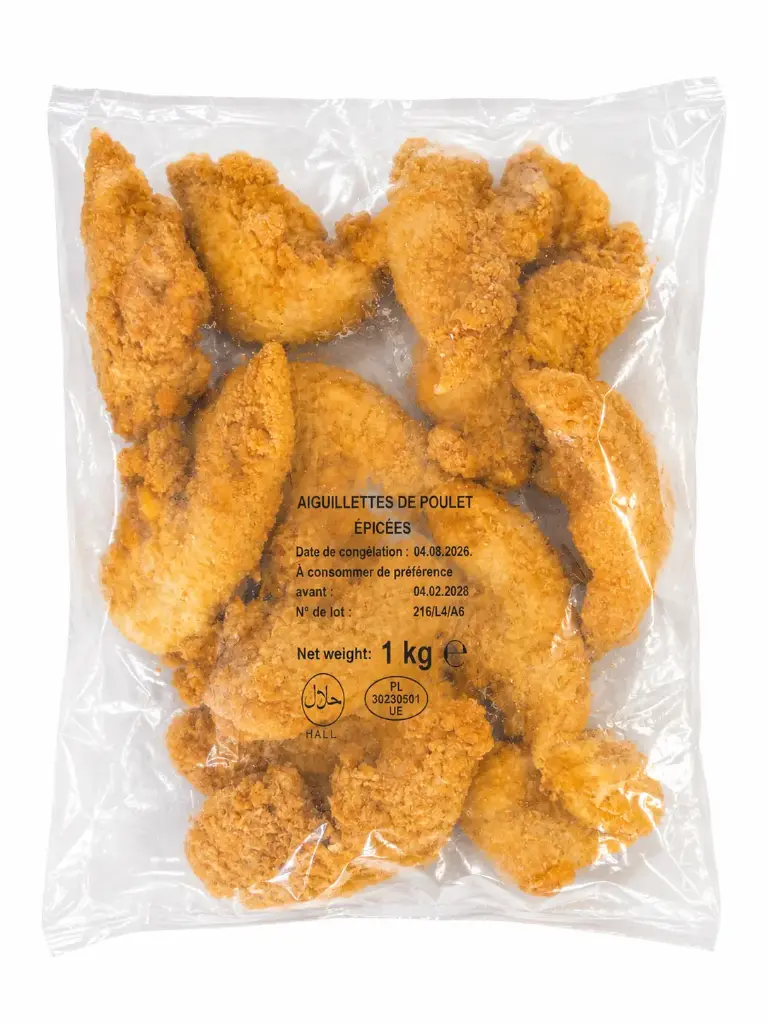AIGUILLETTES PANÉES ÉPICÉES (TENDERS 001) 1KG {C10}