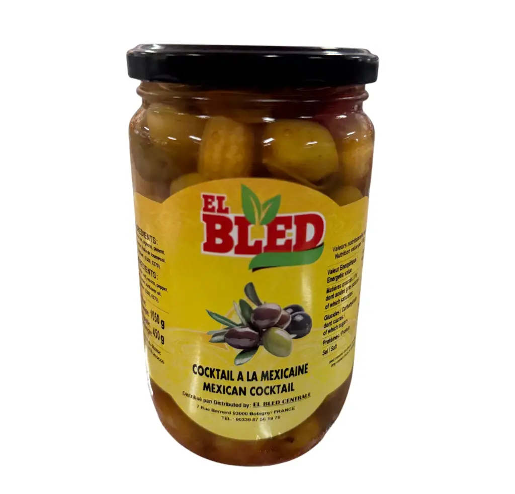COCKTAIL OLIVES A LA MEXICAINE PIQUANTE 450G {C8}