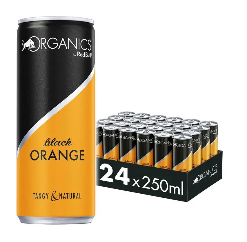 RED BULL ORGANICS BLACK ORANGE 33CL X24