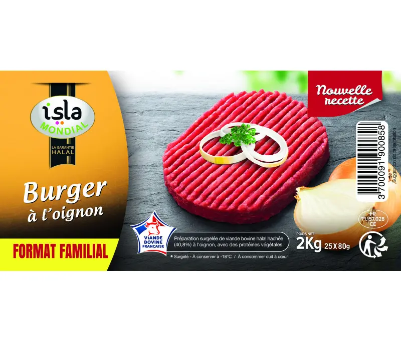STEAK LE BURGER OIGNON AVS 2KG ISLA MONDIAL 