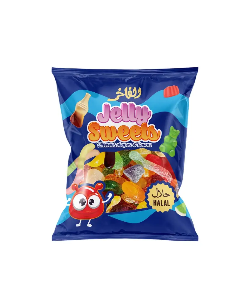 BONBONS JELLY SWEETS SACHET BLEU FONCE HALAL 85G ALFAKHIR 