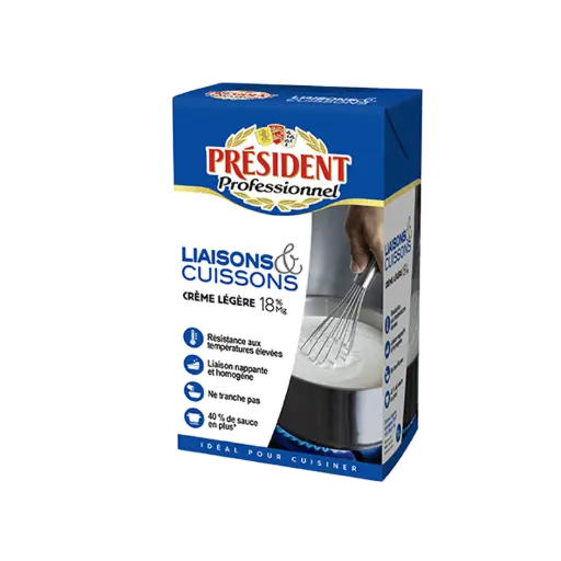 [ART-00369] CREME LIAISON PRESIDENT 18% UHT 1LX6 