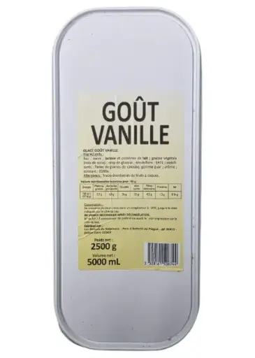 [ART-00872] GLACE VANILLE 5L/2,5KG {C2}