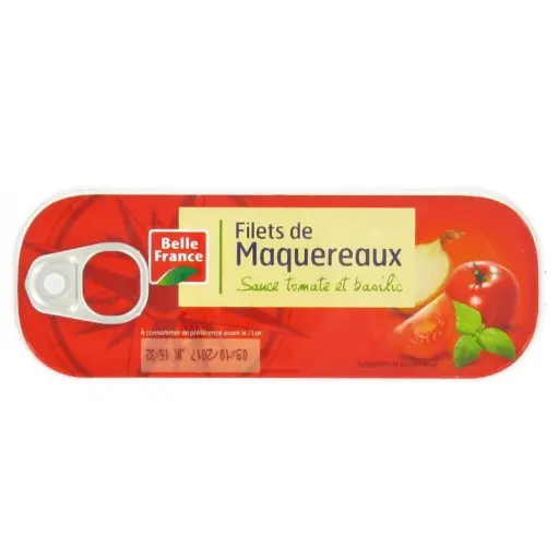 [ART-01049] FILET DE MAQUEREAUX TOMATE 1/4 BELLE FRANCE