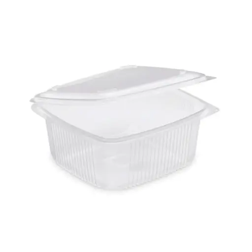 [ART-01090] BARQUETTE PLASTIQUE COUVERCLE CHARNIERE 375CC X50 ONDIPACK