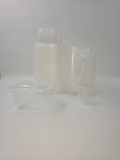 [ART-01090] BARQUETTE PLASTIQUE COUVERCLE CHARNIERE 375CC X50 ONDIPACK