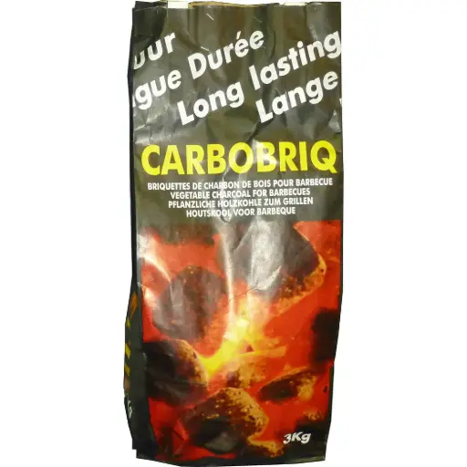 [ART-02109] BRIQUETTES DE CHARBON DE BOIS POUR BARBECUE 3KG CARBOBRIQ