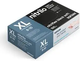 [ART-02478] GANTS NITRIFLEX BLACK SOFT TAILLE XL X100 SANITEX