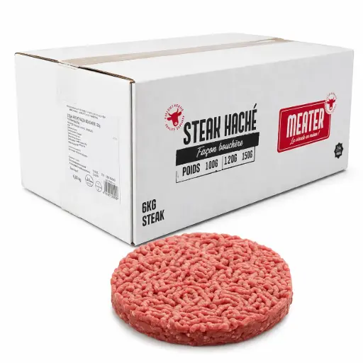 [ART-04158] STEAK 120G HALAL FACON BOUCHERE 100% 6KG INICIA
