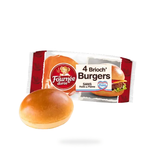 [ART-05052] PAIN BURGER BRIOCH'BURGER LA FOURNEE DOREE 4X250G {C9}
