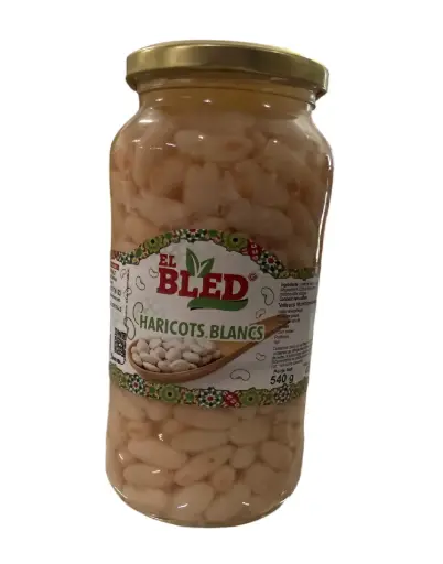[ART-07781] HARICOT BLANC BOCAL 540G EL BLED X12