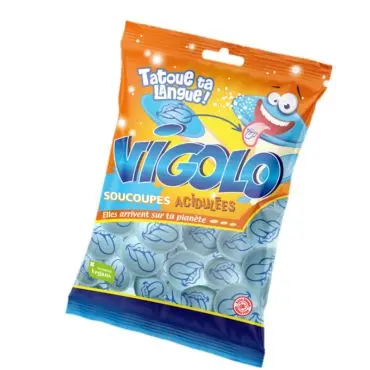 [ART-07925] Bonbons Soucoupes acidulées Vigolo Tatoue ta langue 33g Togolo