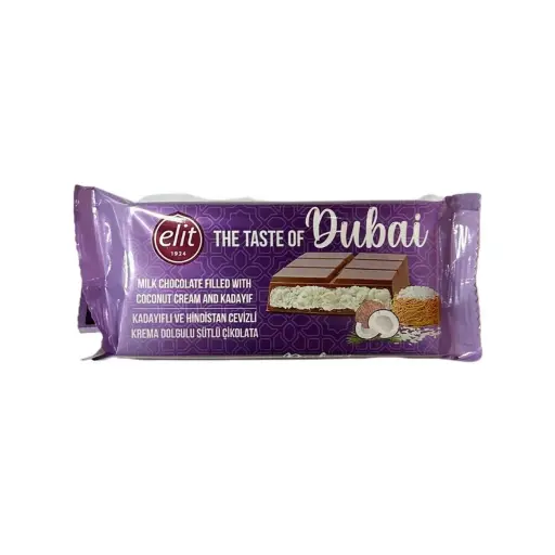 [ART-08054] Chocolat au lait Taste of Dubai Coconut cream and Kadayif 90g elit