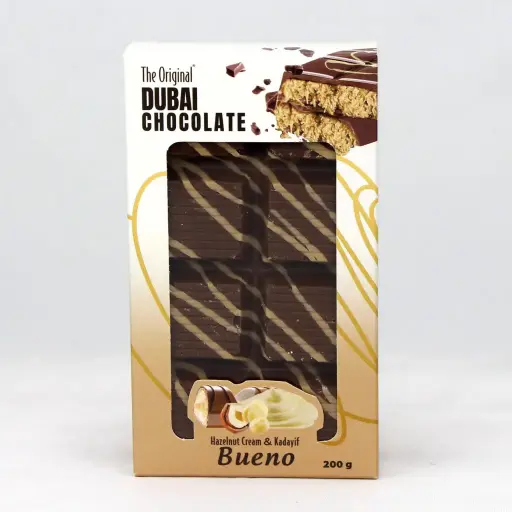 [ART-08056] ORGINAL DUBAI CHOCOLATE BUENO HAZELNUT CREAM & KADAYIF 75G