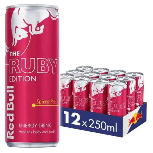[ART-07679] RED BULL THE RUBY EDITION SAVEUR SPICED PEAR (POIRE ÉPICÉE) 12 X 250ML