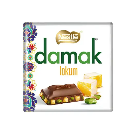 [ART-08084] Tablette de chocolat au lait Damak lokum Pistache et Turkish delight 60g Nestlé