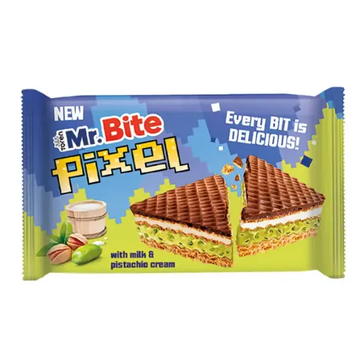 [ART-08147] MR BITE CLIFF PIXEL WHITE MILK & PISTACHIO CREAM 10X28G