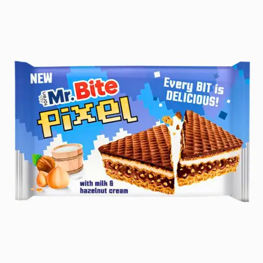 [ART-08149] MR BITE CLIFF PIXEL WHIT MILK & HAZELNUT CREAM 10 X 28G