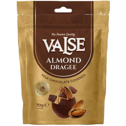 [ART-08132] VALSE ALMOND DRAGEE MILK CHOCOLATE 70G