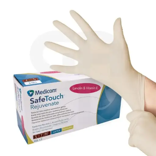 [ART-00307] GANTS LATEX TEXTURES POUR EXAMENS MEDICAUX TAILLE S X100 SAFETOUCH CONNECT